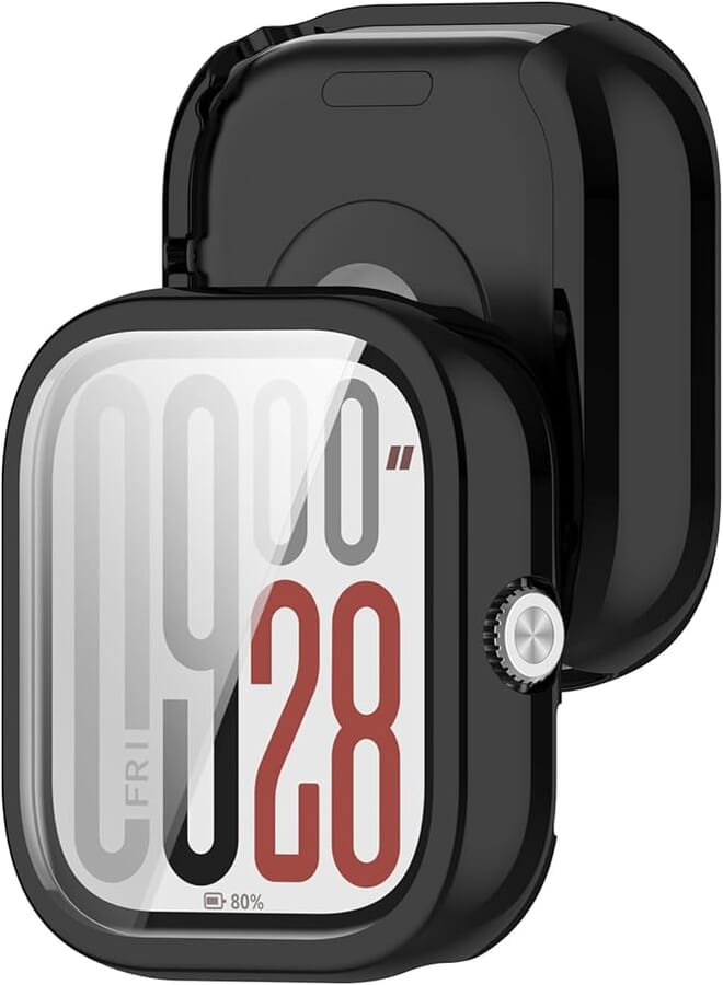 Disscool Case Cover Compatible with Redmi Watch 5/Watch5 eSIM Protector Covers, Soft Anti Drop TPU Replacement Protective Cases Smart Watch Accessories(Black)